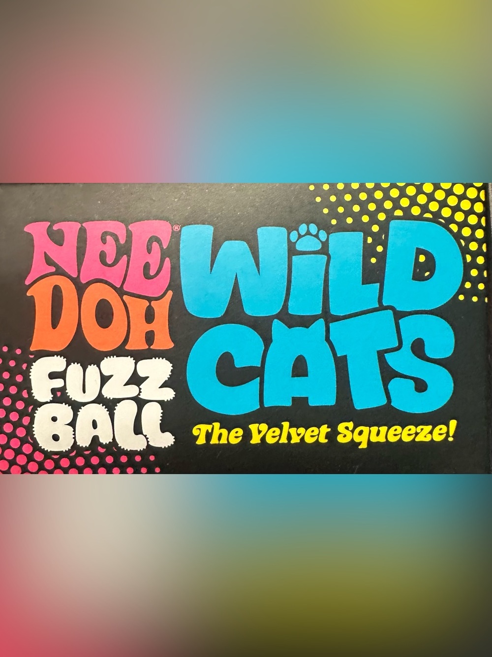 NeeDoh Fuzz Ball Wild Cats Plush Toy - Purple - Picture 4 of 4